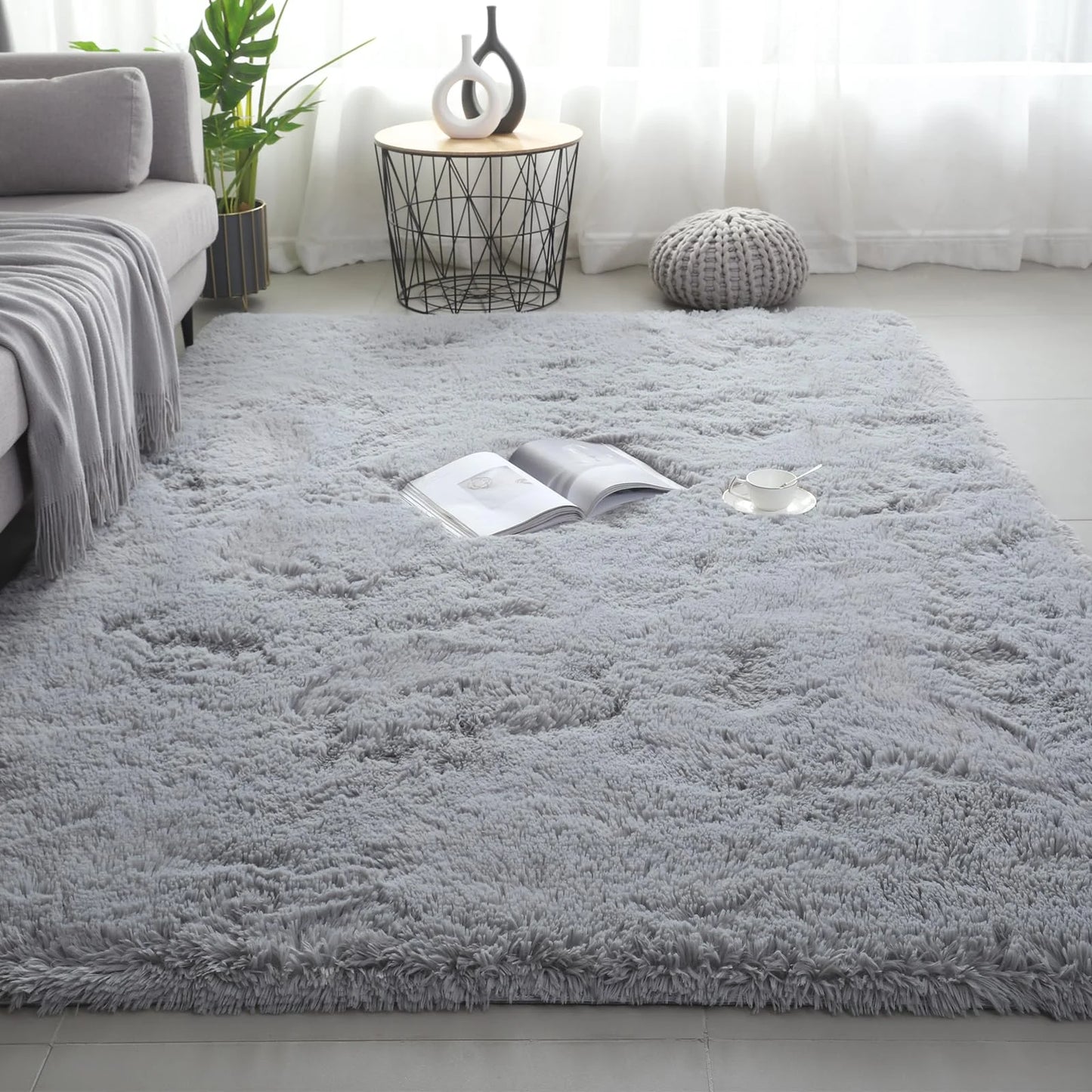 Ultra-Soft Shag Area Rug – Plush Non-Slip Floor Rug for Bedroom, Living Room & Nursery