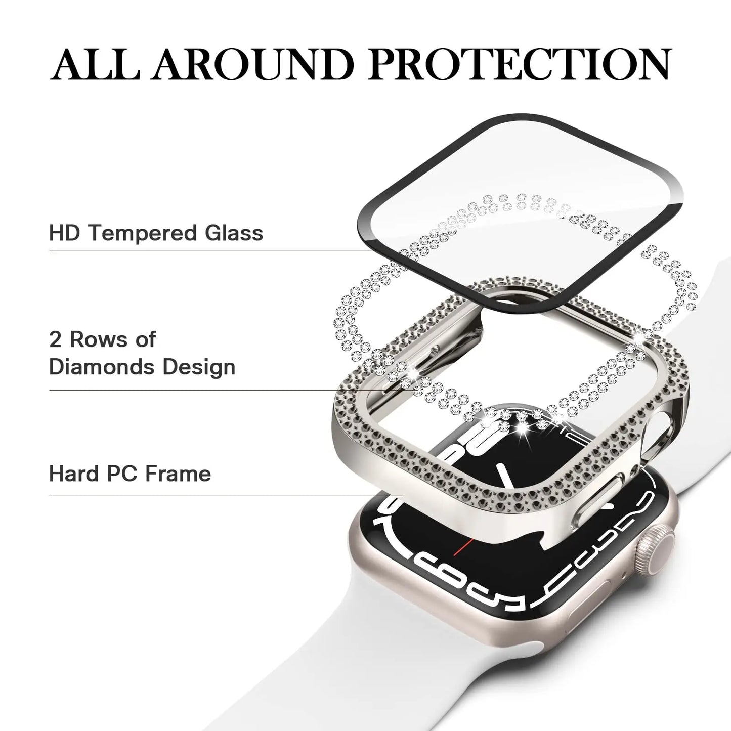 Sparkle Protective Case for the Apple Watch 7, 8 & 9 (41mm) Series