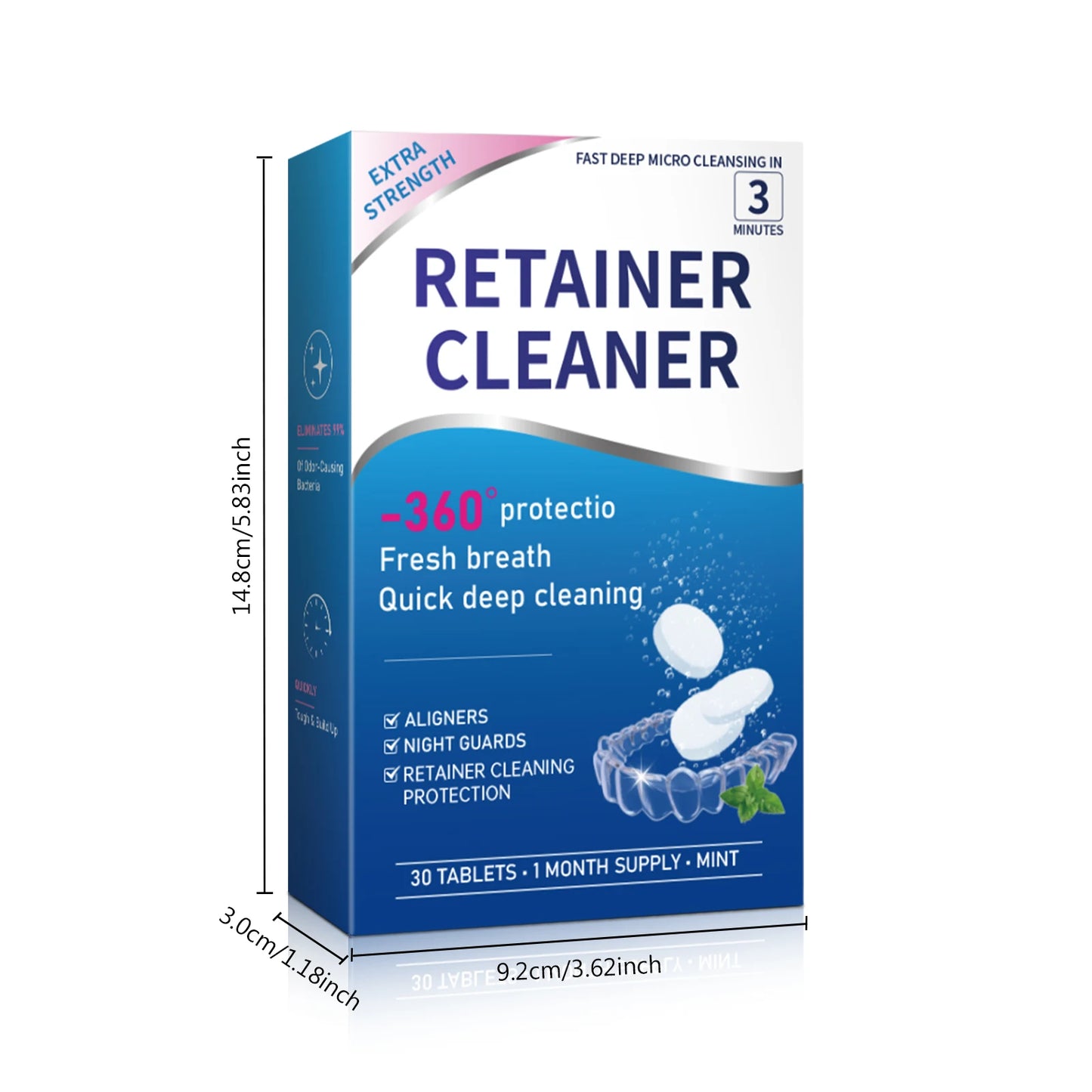 30-Count Denture Cleaning Tablets – Deep Cleaning Denture Cleanser