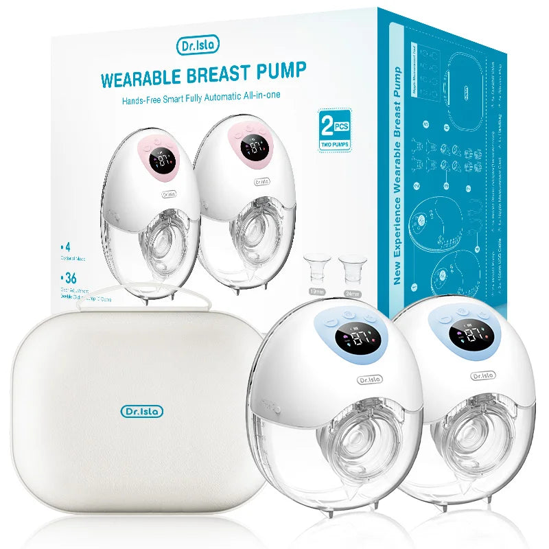 Wearable Hands-Free Electric Breast Pump – Rechargeable Double Breast Pump with 4 Modes & 36 Suction Levels