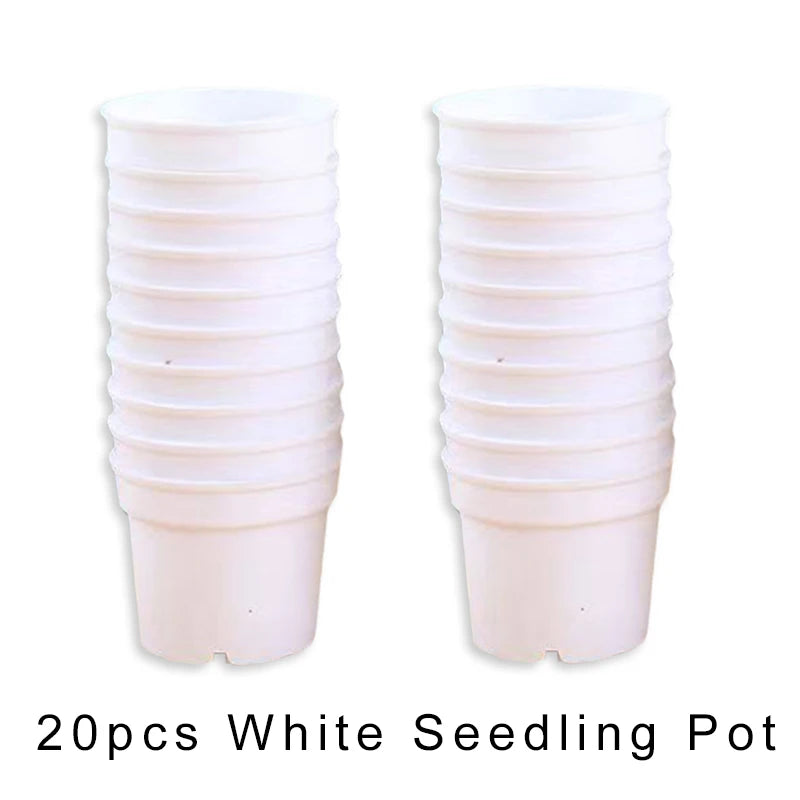 20-Pack Mini Seedling Pots – 6.5cm Plastic Nursery Pots with Drainage Holes