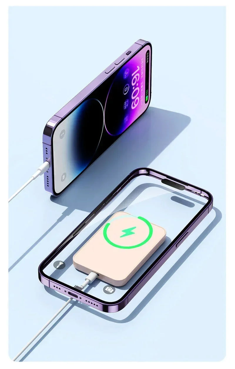 Magnetic Wireless Power Bank – Portable Fast Charger for iPhone & MagSafe
