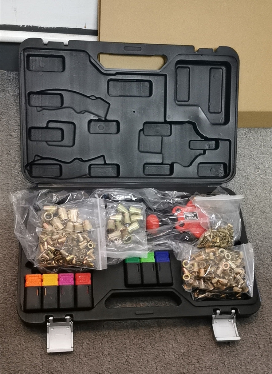 430Pcs Rivnut Riveter Rivet Nut Nutserts Riveting Tool Kit Nutsert M3-M12