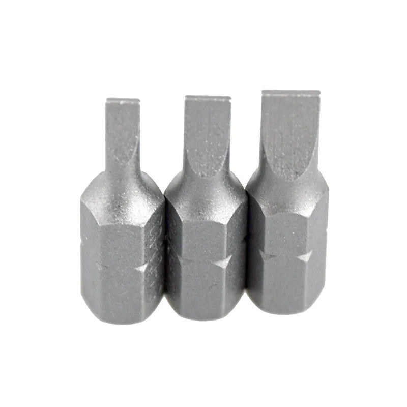 S2 Steel Slotted Screwdriver Bits Set – 1/4" Shank (6 different types available)
