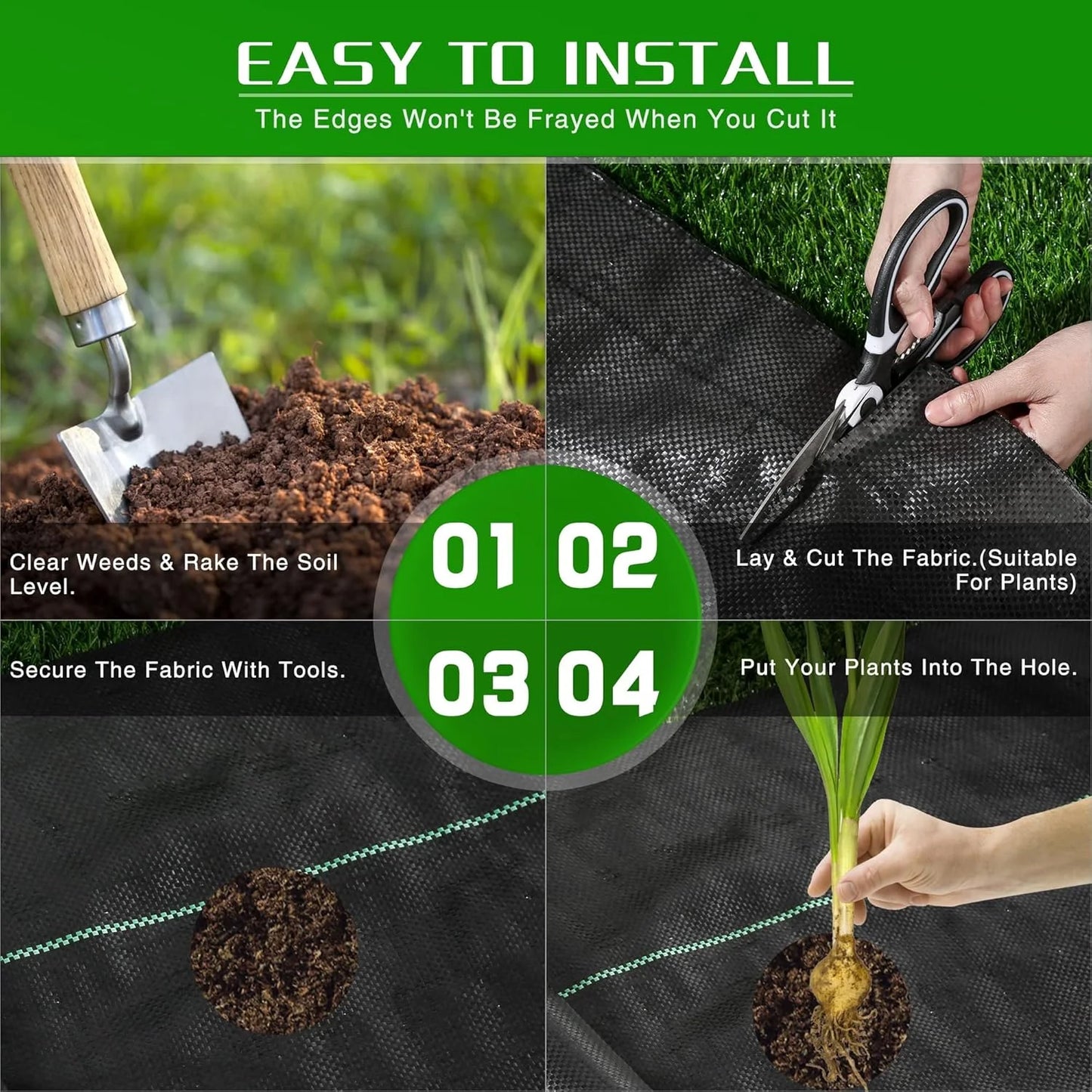 Heavy Duty Weed Mat โ Garden Weed Control Landscape Cloth