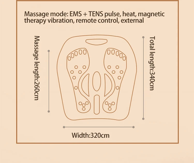 Vibration Foot & Leg Massager with Heat – Adjustable Electric Relaxation Machine with Remote Control