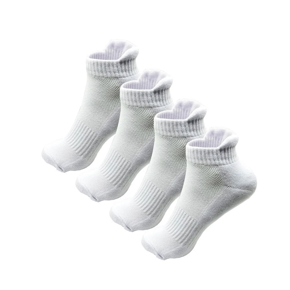 2/4 Pairs Cushioned Cotton Ankle Socks – Men & Women Low-Cut Athletic Sports Socks