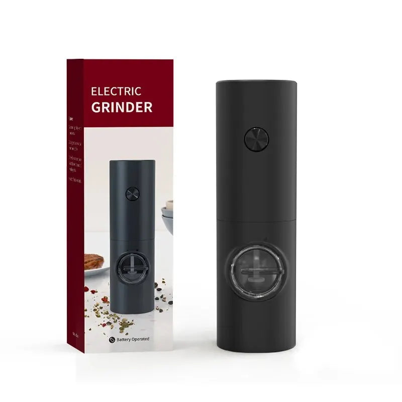 Automatic Gravity Salt & Pepper Grinder – LED Light Adjustable Mill