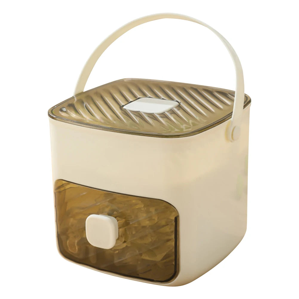 Portable Ice Maker with Handle – Compact Ice Cube Maker with Storage Drawer
