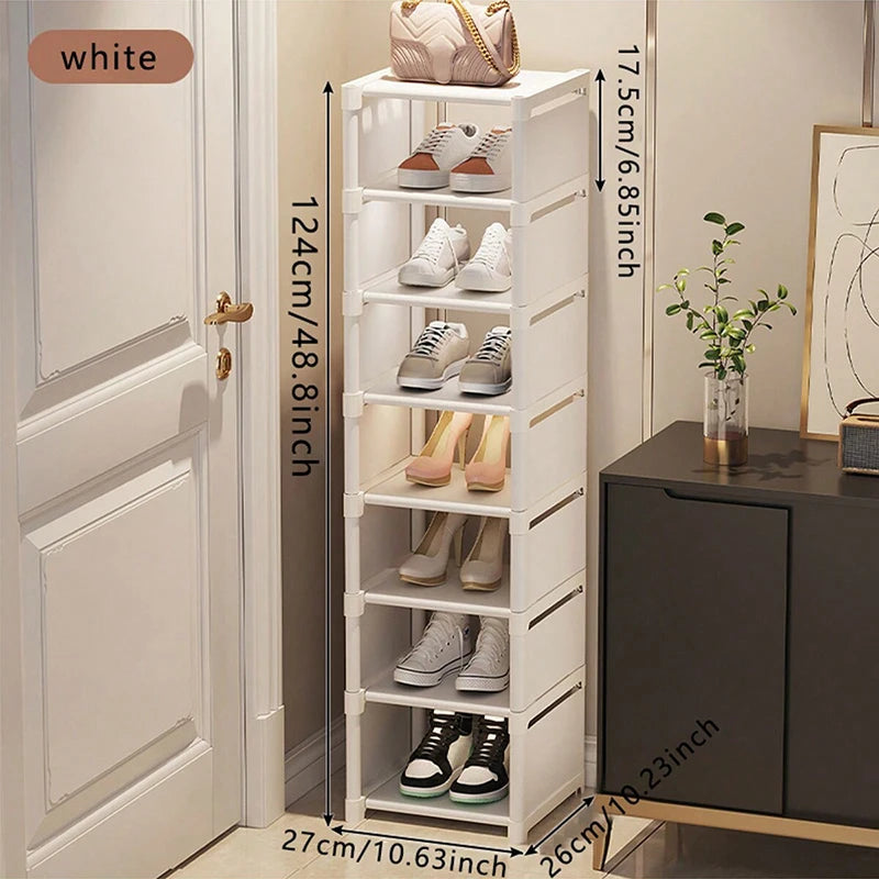 Slim Multi-Layer Shoe Rack – Space-Saving Narrow Shoe Storage Cabinet