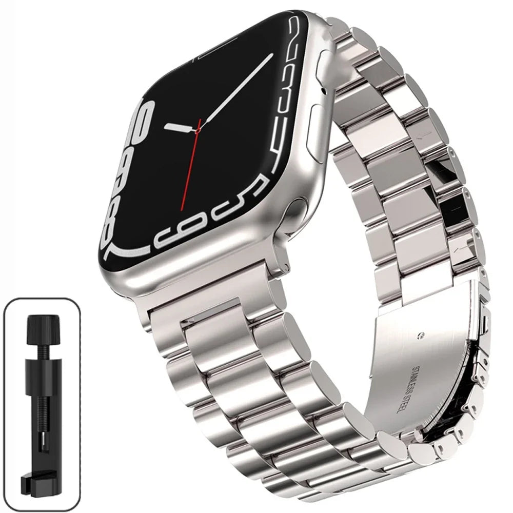 Stainless Steel Strap for the Apple Watch Ultra/Series 4–10 (38–49mm) (available in 15 colours)
