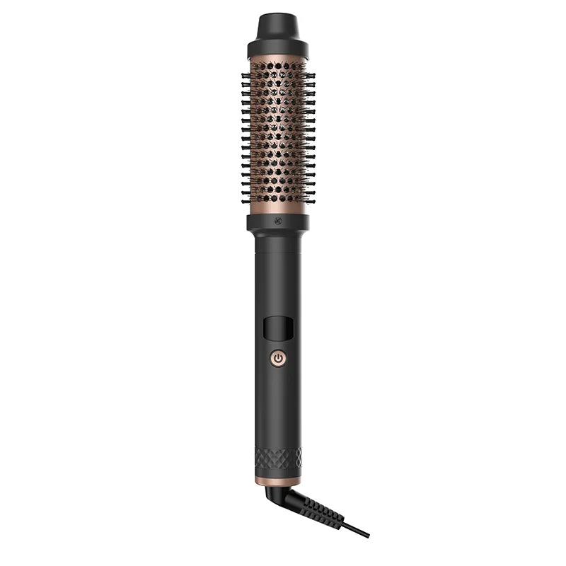 3-in-1 Ceramic Thermal Curling Brush – Ionic Heated Styling Brush for Curls, Volume & Smooth Hair