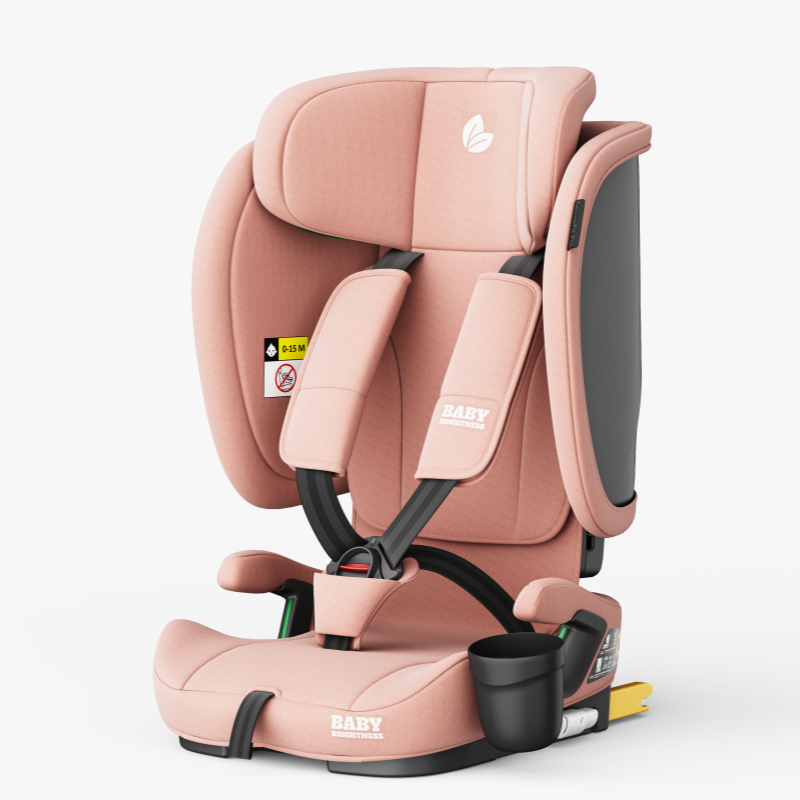 Baby Brightness AirGo Lightweight Compact Travel Pram and Portable ISOFIX Travel Booster Car Seat Pink