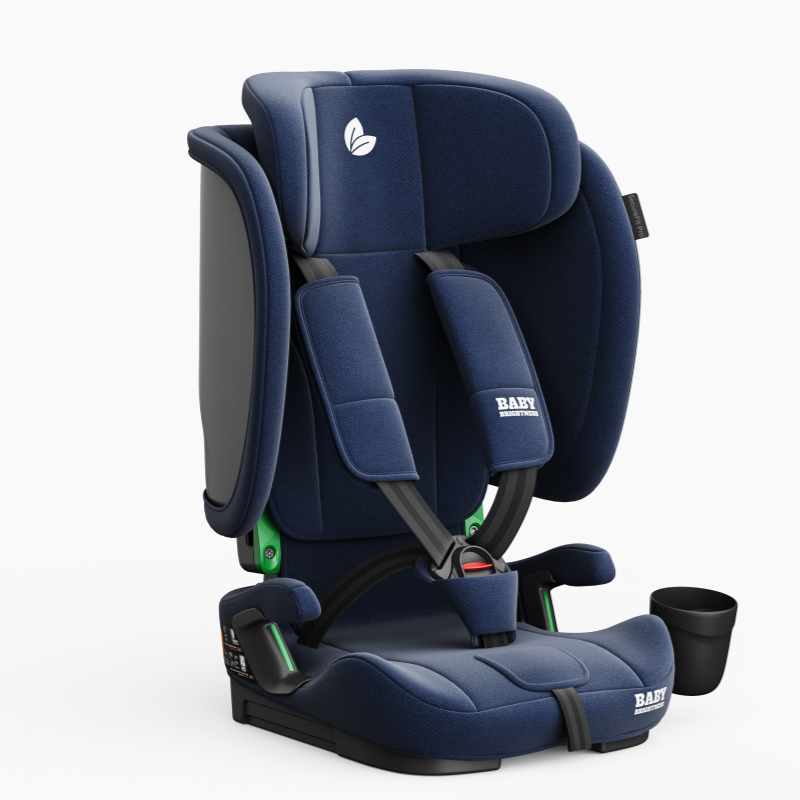 Baby Brightness SecureFit Portable Travel Booster Car Seat Dark Blue