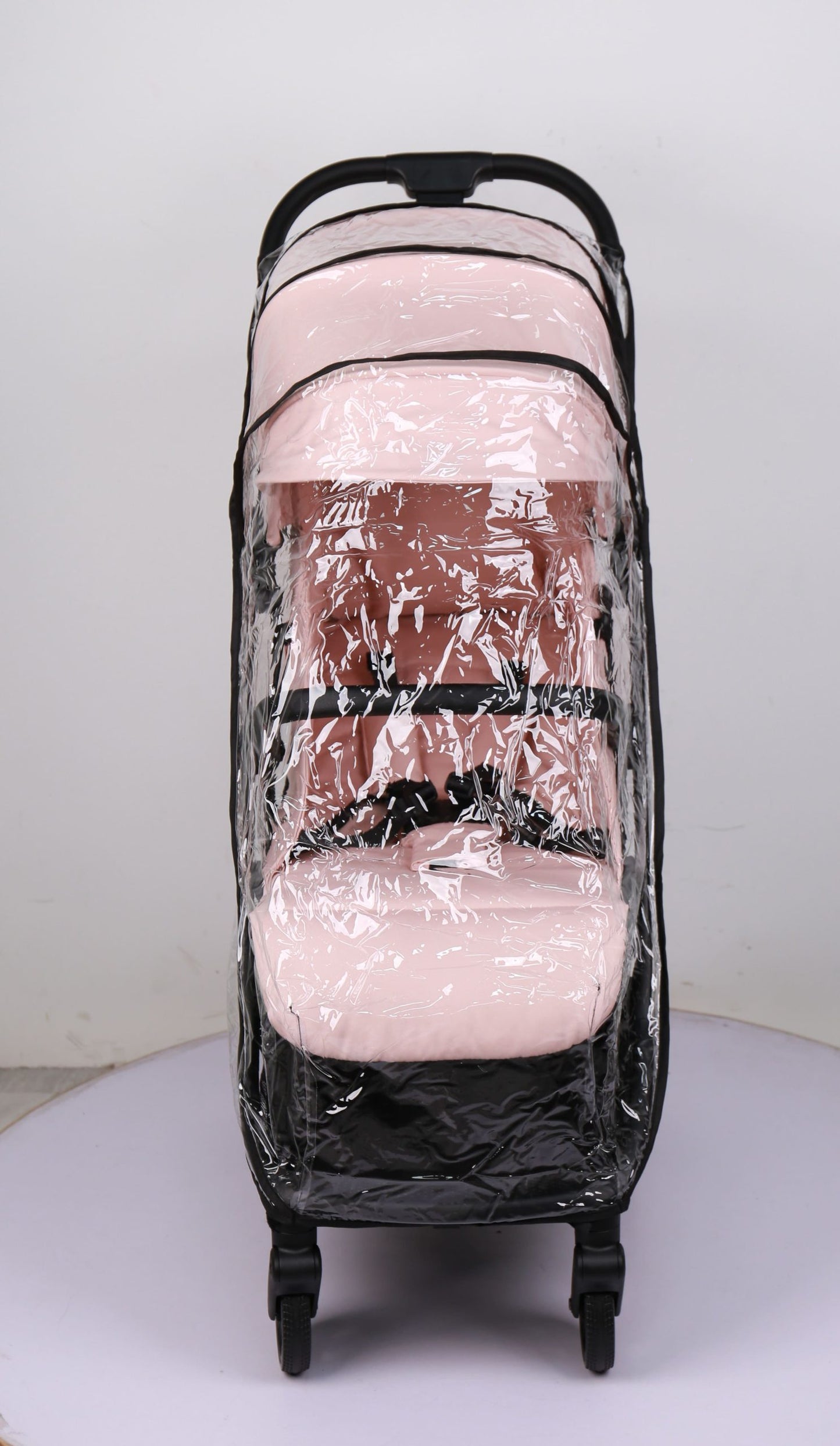 Baby Brightness AirGo Lightweight Compact Travel Pram and Portable ISOFIX Travel Booster Car Seat Pink