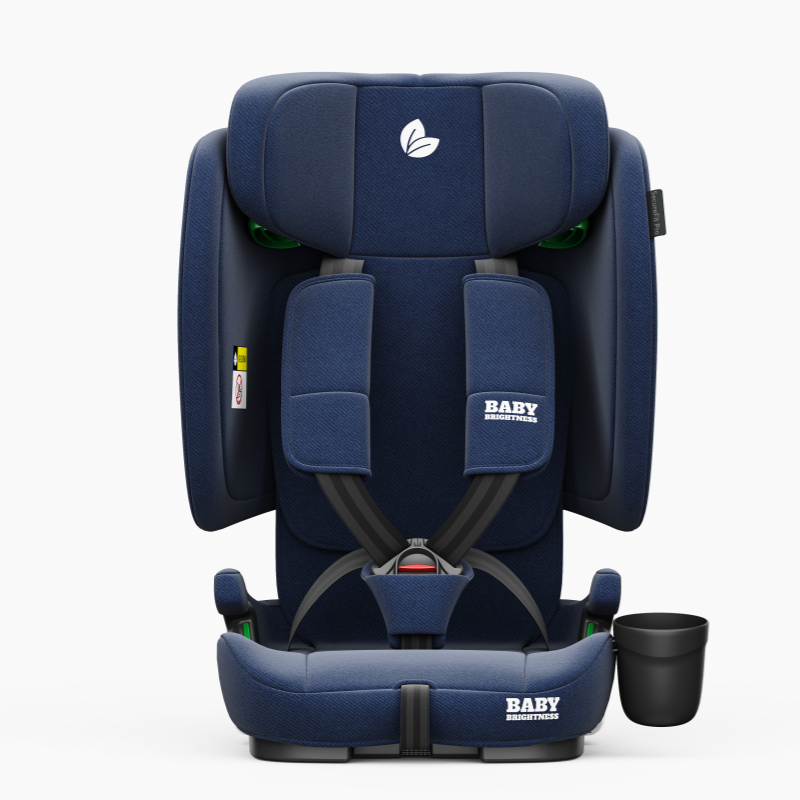 Baby Brightness FlexGo Portable Auto Folding Compact Travel Pram and Portable ISOFIX Travel Booster Car Seat Blue