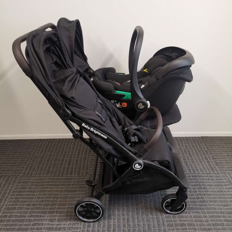 Double Pram – FlexGo Duo with Infant Capsule and Rotating ISOFIX Base(Black)