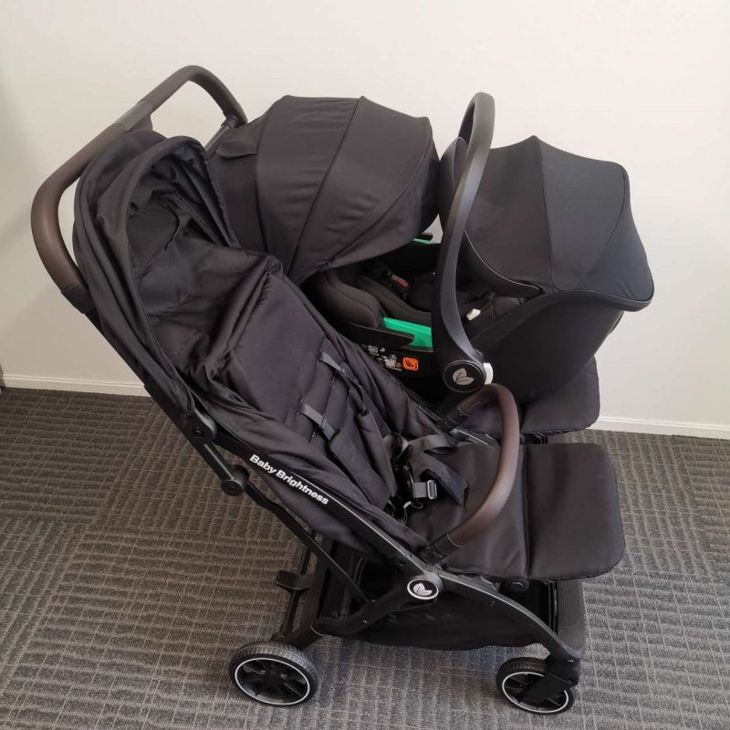 Double Pram – FlexGo Duo with Infant Capsule and ISOFIX Base(Black)