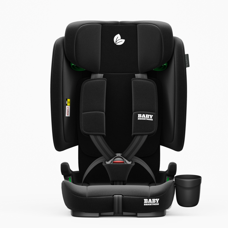 Baby Brightness FlexGo Portable Auto Folding Compact Travel Pram and Portable ISOFIX Travel Booster Car Seat Black