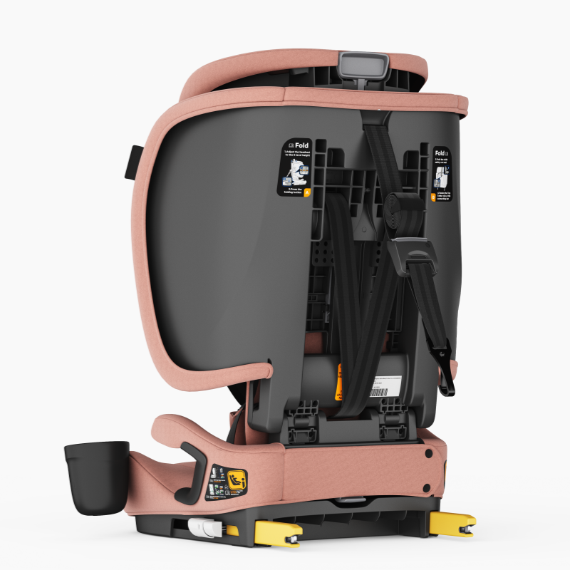 Baby Brightness AirGo Lightweight Compact Travel Pram and Portable ISOFIX Travel Booster Car Seat Pink
