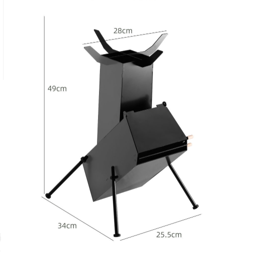 Rocket Stove 34x25x49cm