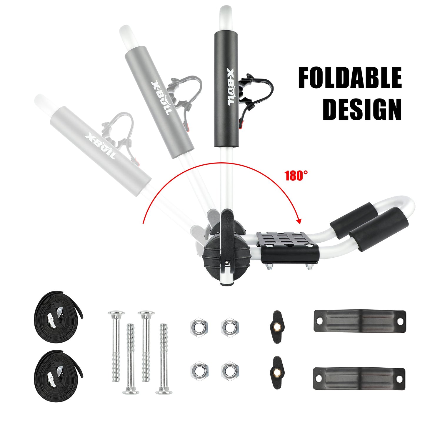 X-BULL Kayak Carrier Roof Rack Holder Folding Surfboard Watercraft Universal