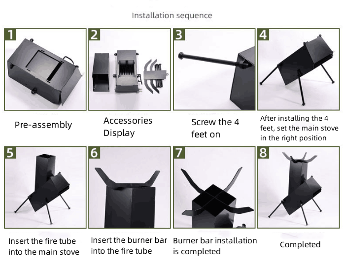 Rocket Stove 34x25x49cm