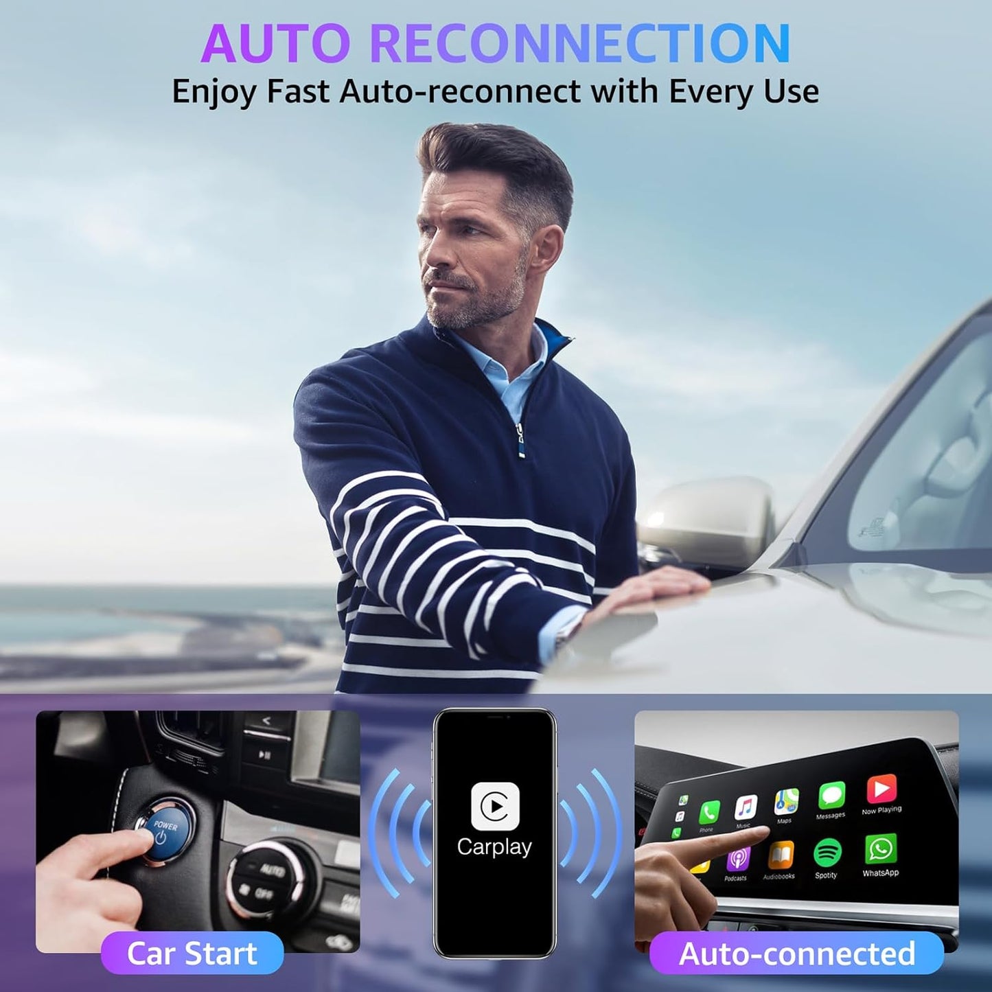 Wireless CarPlay Adapter for iPhone lOS 6 and above