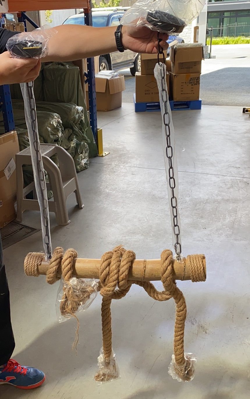 Bamboo Rope Hanging Pendant Light 3 Heads