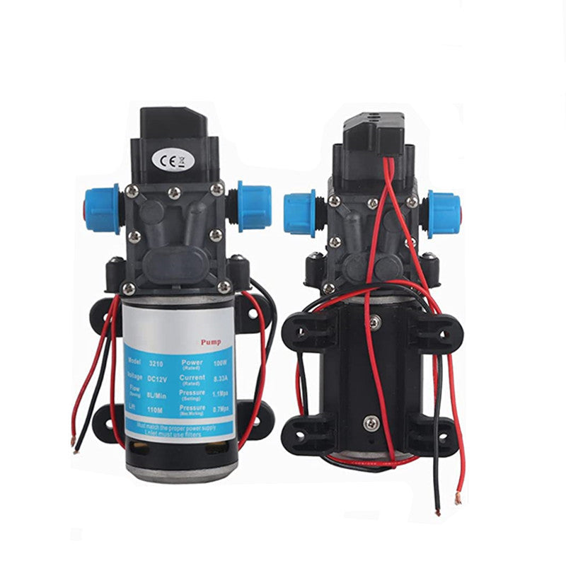 100W 12V 160PSI Pressure Water Pump Caravan Camping Boat 8L/Min Self-Priming