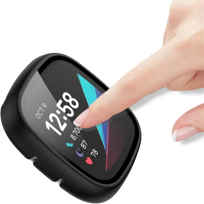 Tempered Glass Case Cover for the Fitbit Versa 3