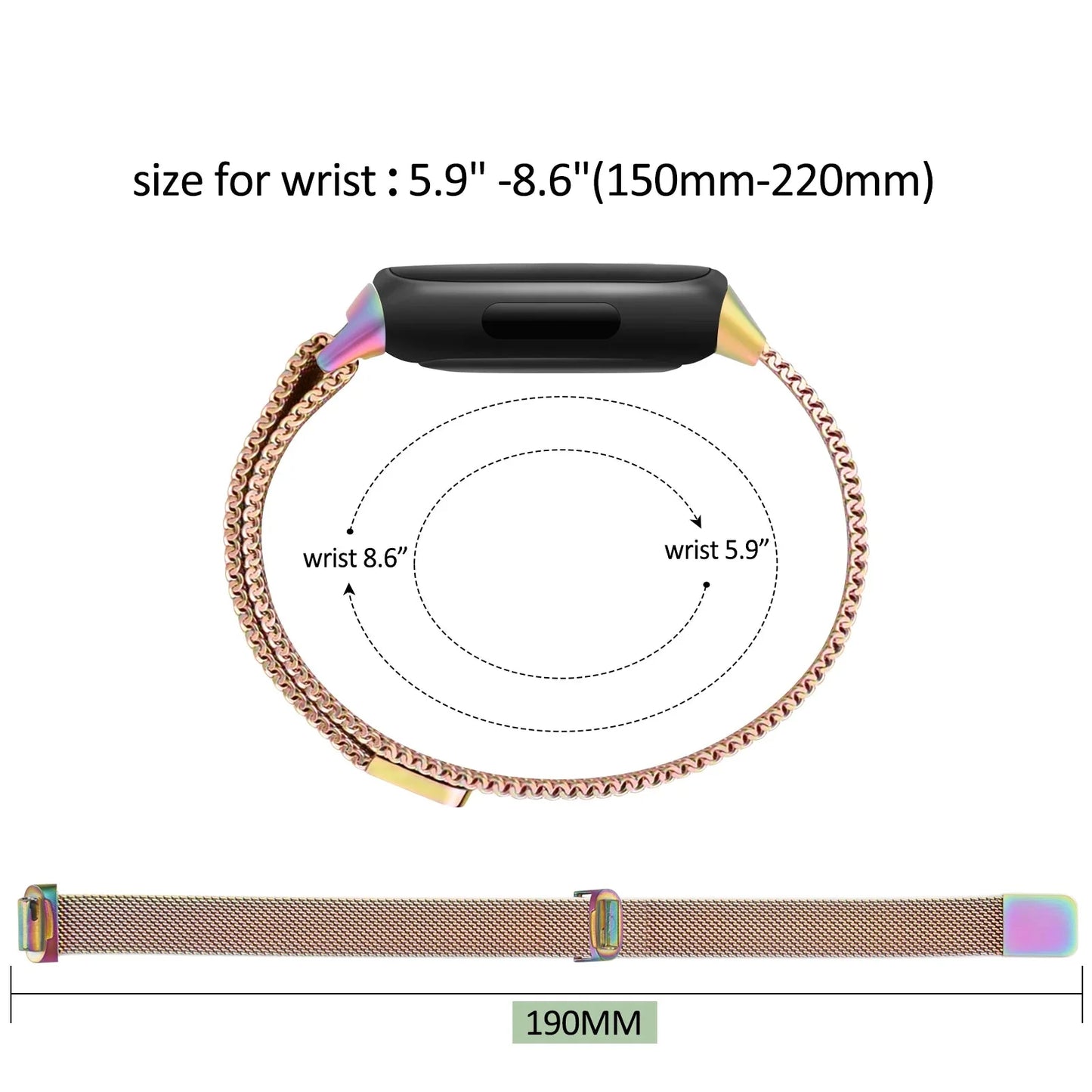 Metal Strap for the Fitbit Inspire/ACE 2/3 Series (available in 10 colours)
