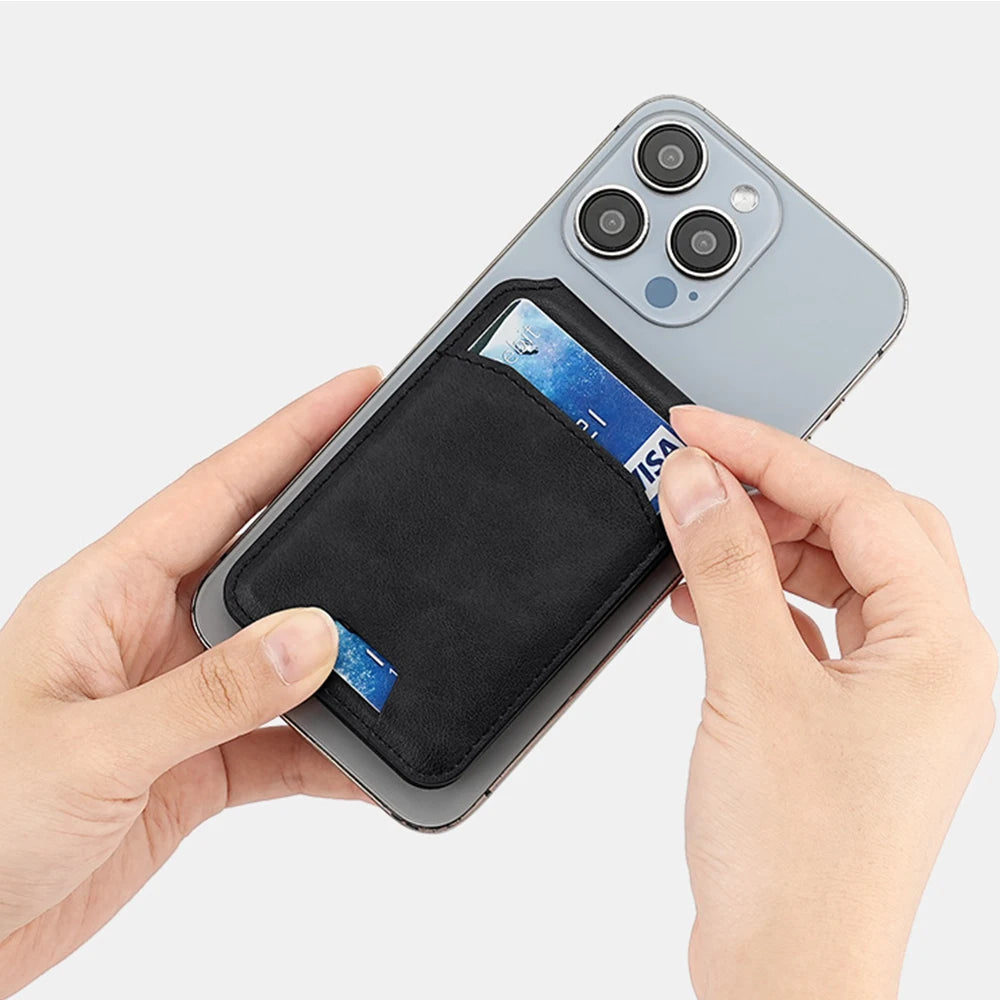 Magnetic Leather Wallet Case for iPhone (MagSafe Compatible)