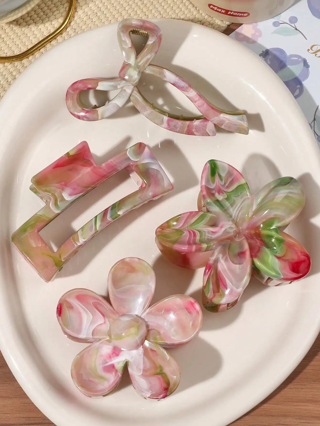 4-Piece Bow Hair Claw Clip Set