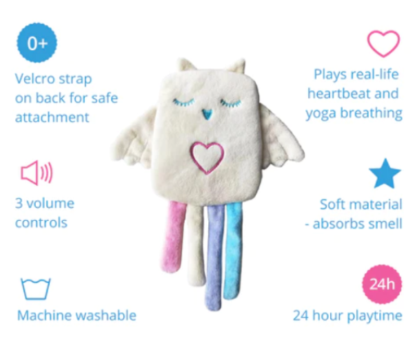 Lulla by Roro - Lulla Sleep Owl (24 Hours of Heartbeat and Breathing)