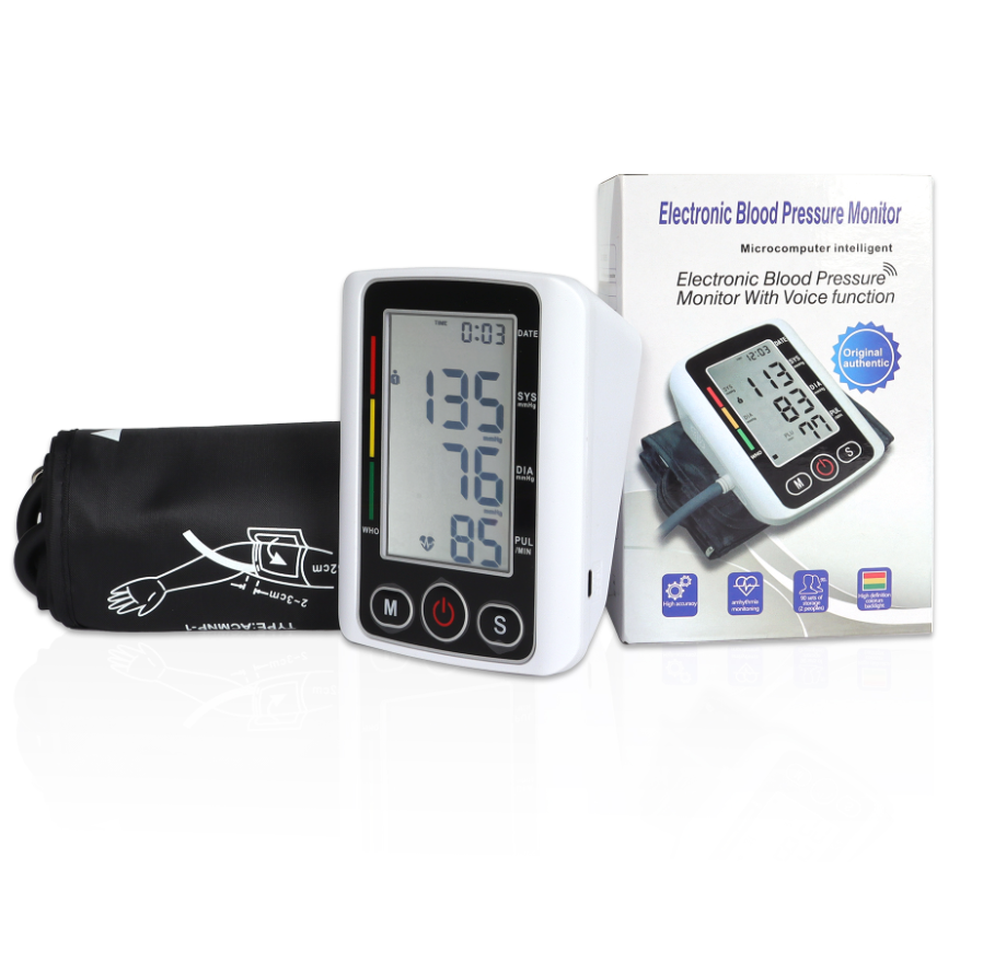Digital Upper Arm Blood Pressure Monitor with LCD Display