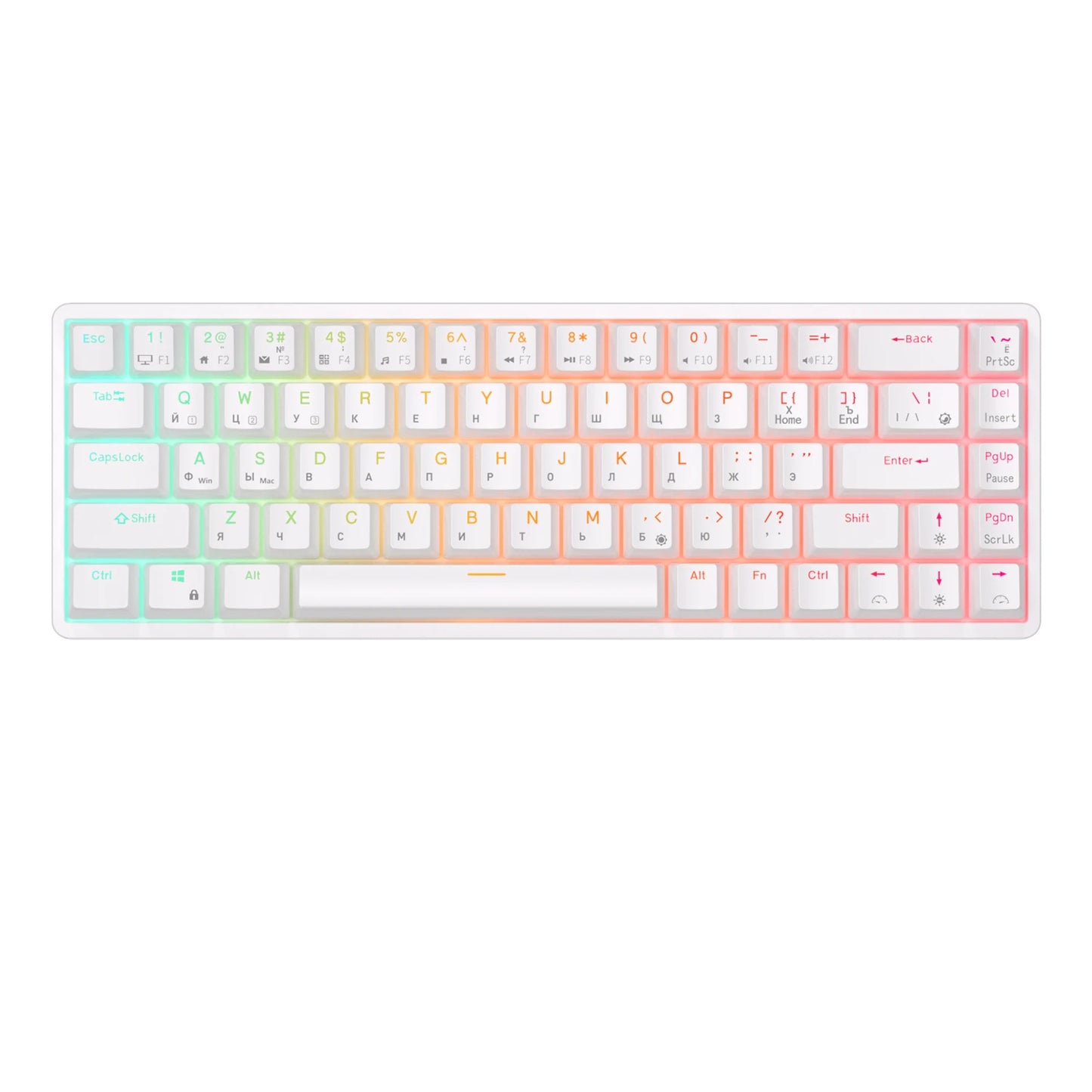 RGB Mechanical Gaming Keyboard – 68 Keys, Hot-Swappable, Wireless