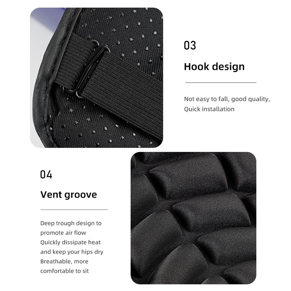 Universal 3D Gel Motorcycle Seat Cushion โ Breathable Shock-Absorbing Comfort Seat Pad