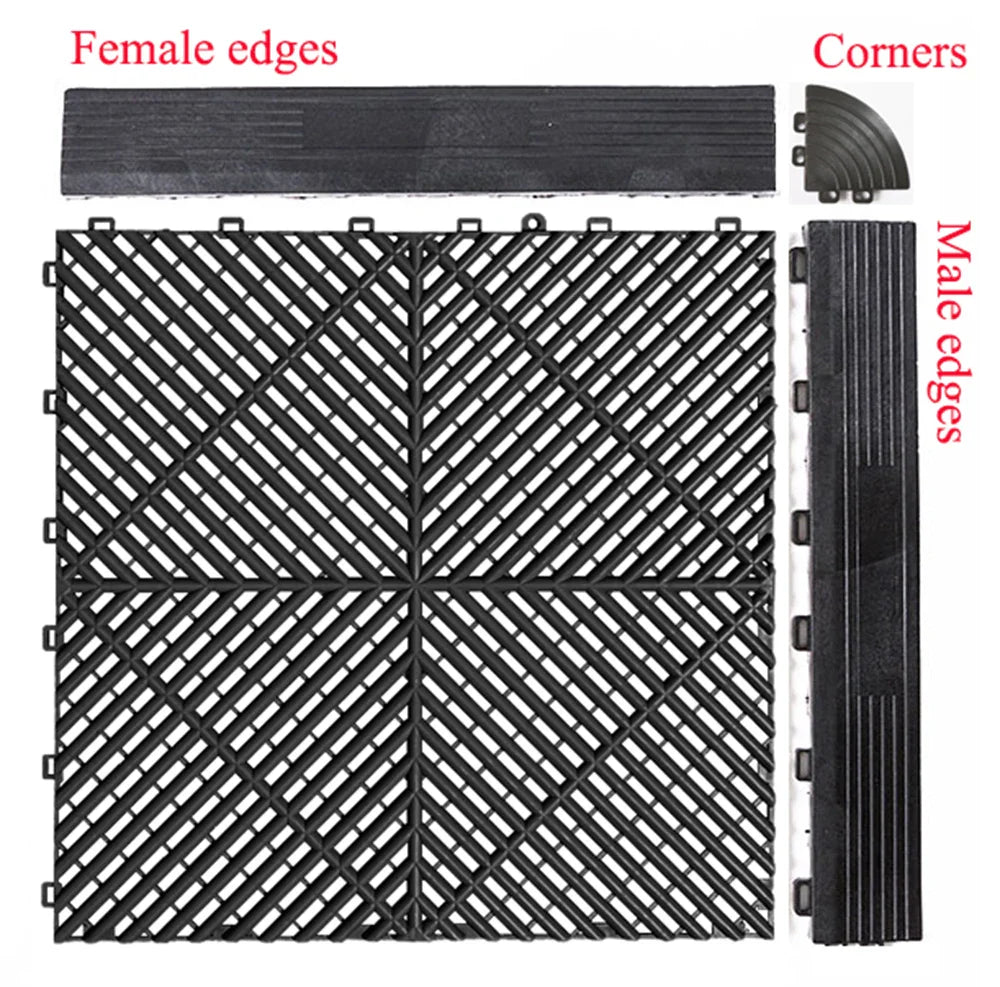 Interlocking Plastic Garage Flooring Tiles