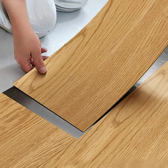 PVC Wood Grain Self-Adhesive Floor Tiles – 40x15cm (10Pcs) (available in 8 designs)