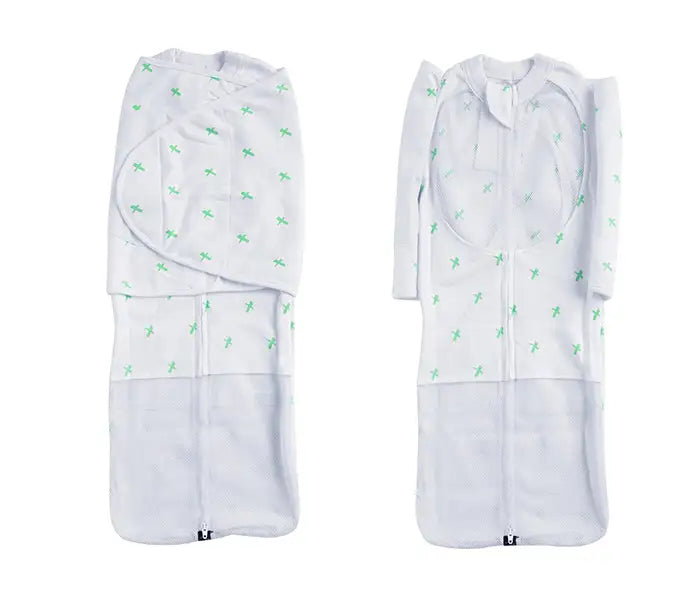Mum2Mum SUMMER DreamSwaddle GREEN CROSS - Babyonline