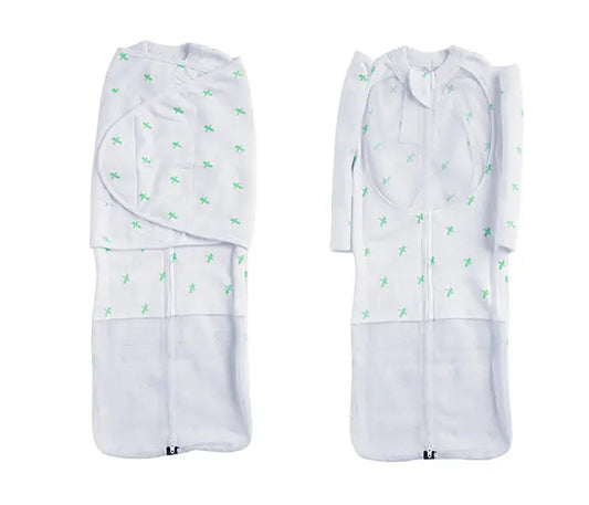 Mum2Mum SUMMER DreamSwaddle GREEN CROSS - Babyonline