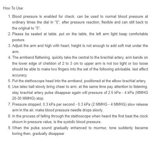 Arm Blood Pressure Monitor Machine With Stethoscope