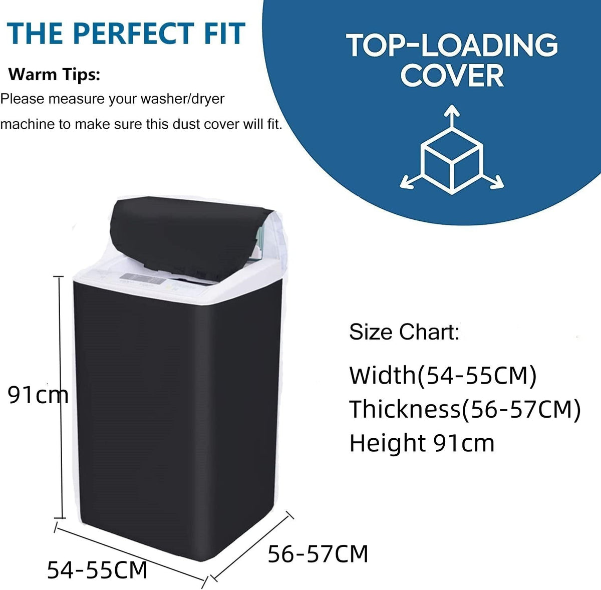 6.5-8KG Top Load Washing Machine Dryer Cover