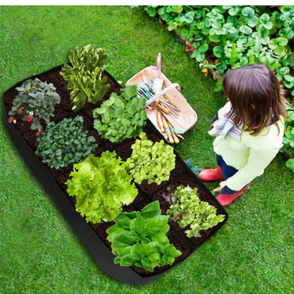 180x90x30cm Extra Large Fabric Raised Bed Garden Plant Flower Grow Bag