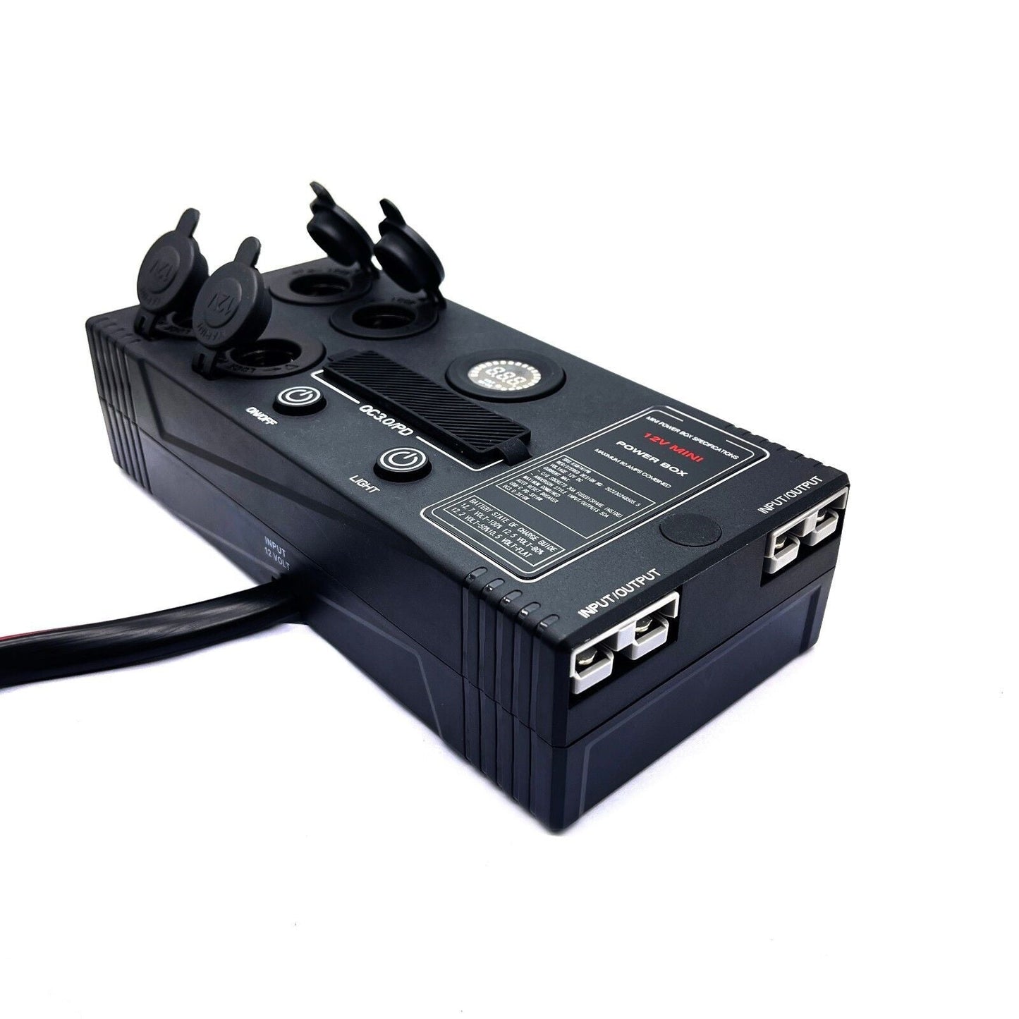 12v Mini Power Box 2x Anderson Plug 3 x USB / USB-C 2 x 50a Connectors