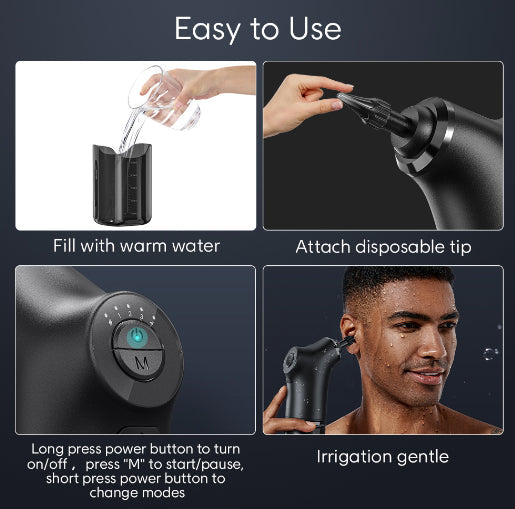 Electric Ear Wax Remover Spray Ear Cleaner Earwax Removal Kit - salelink.co.nz