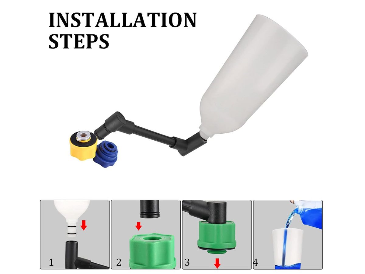 15PC Oil Funnel and Adapter Engine Oil Filler Set