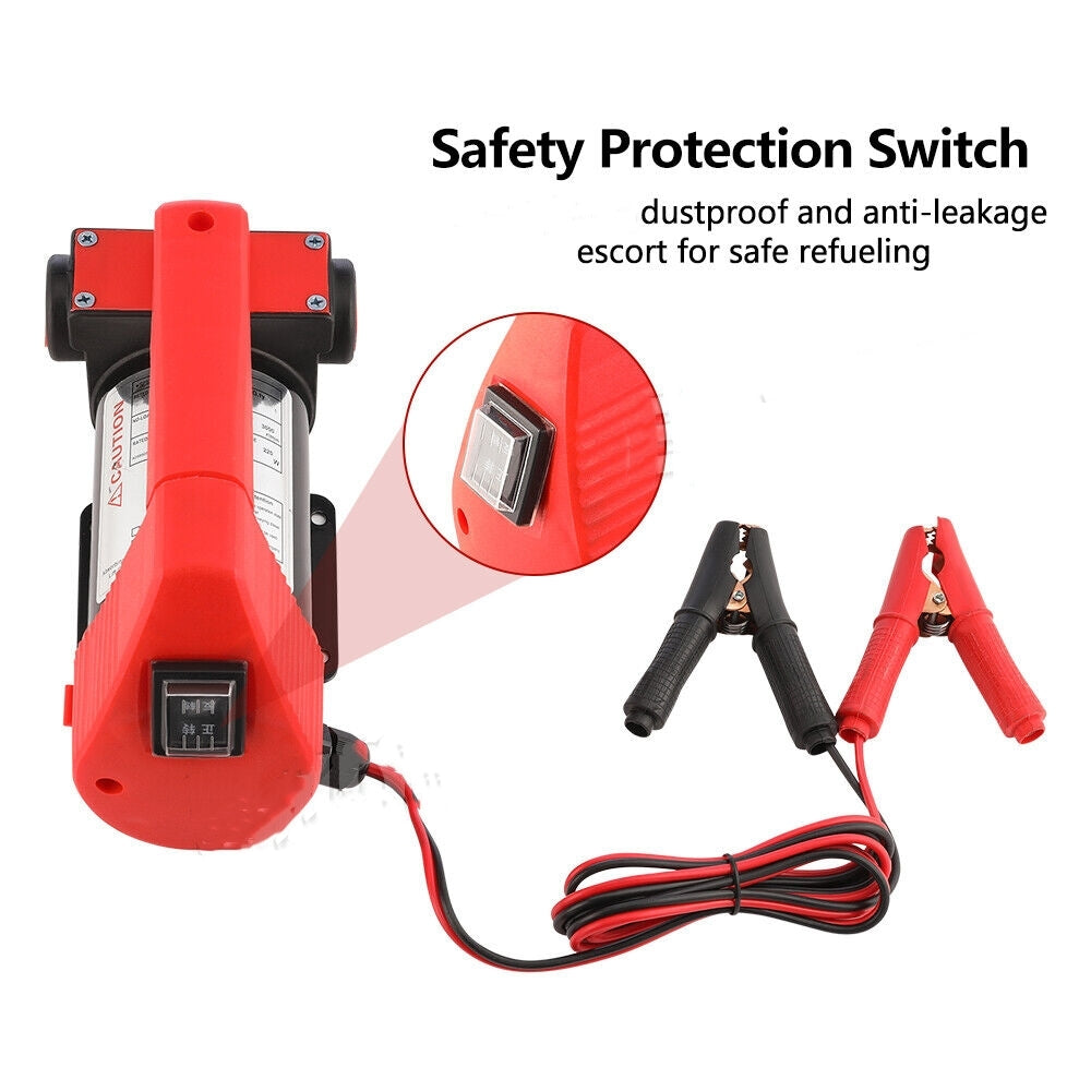 12V Electric Car Oil Diesel Fuel Bowser Transfer Pump Oil 40L/min