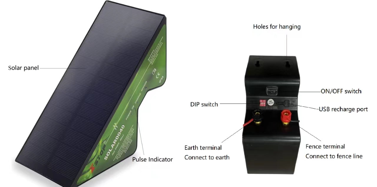 Solar Powered Electric Fence Energiser X-Stop 2Km Range